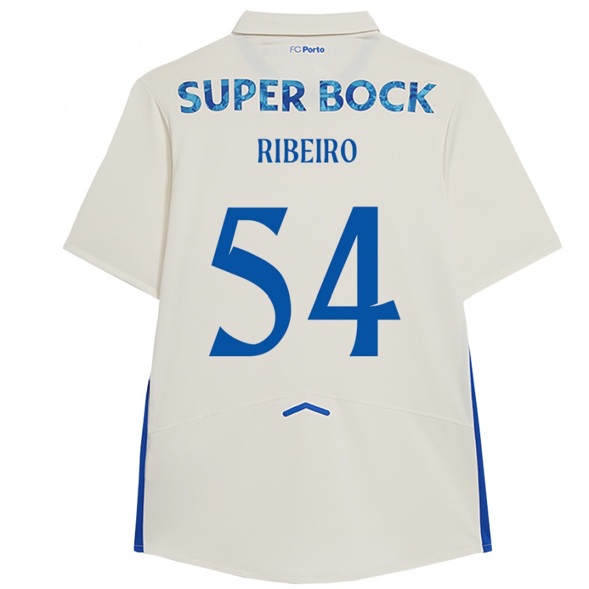 נשים כדורגל António Ribeiro #54 לבן כחול ג'רזי קיט שלישי 2025/26