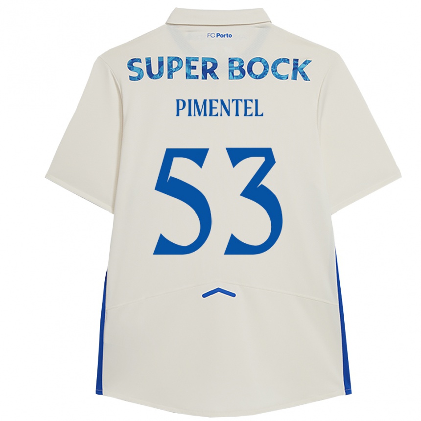 נשים כדורגל אריק פימנטל #53 לבן כחול ג'רזי קיט שלישי 2025/26