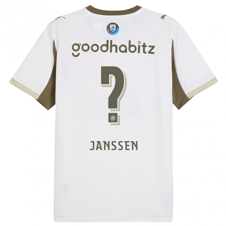 נשים כדורגל Niek Janssen #0 לבן אפור ג'רזי קיט שלישי 2025/26