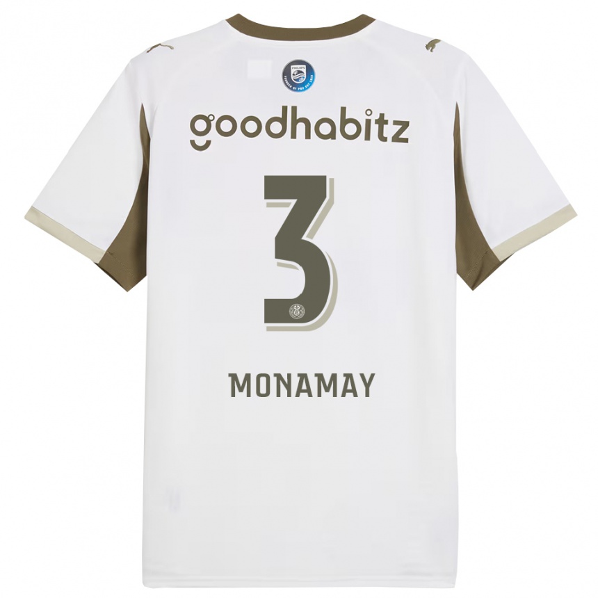 נשים כדורגל Madi Monamay #3 לבן אפור ג'רזי קיט שלישי 2025/26