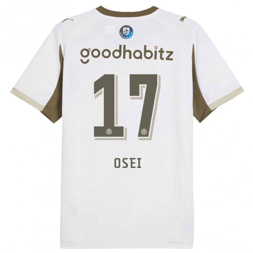 נשים כדורגל Micaiah Osei #17 לבן אפור ג'רזי קיט שלישי 2025/26