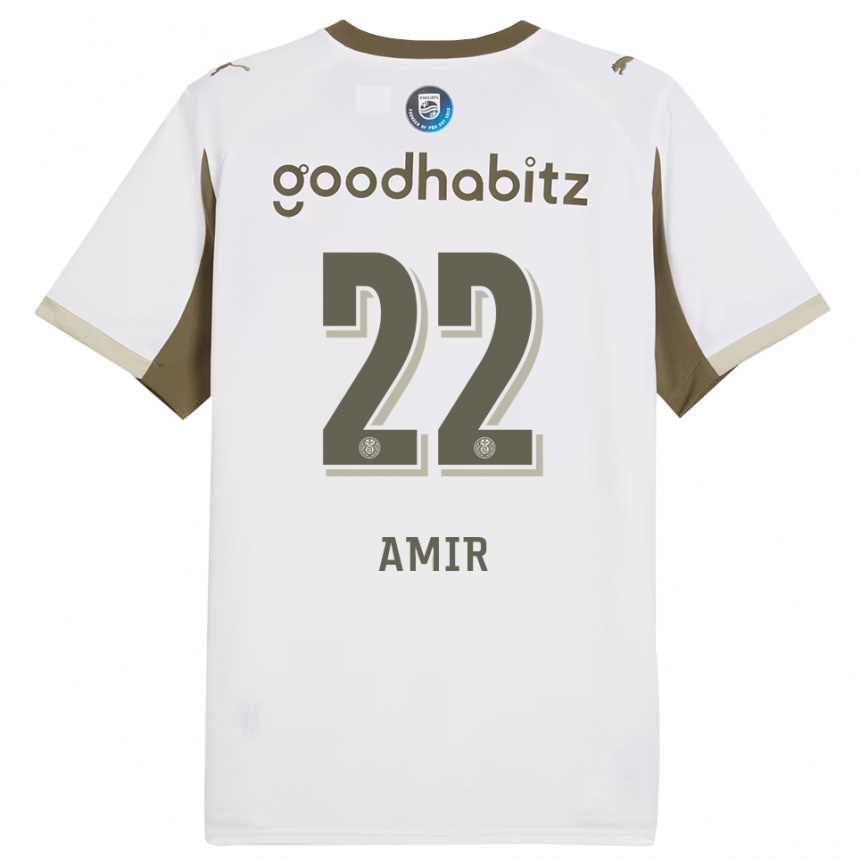 נשים כדורגל Amir Al-Anany #22 לבן אפור ג'רזי קיט שלישי 2025/26