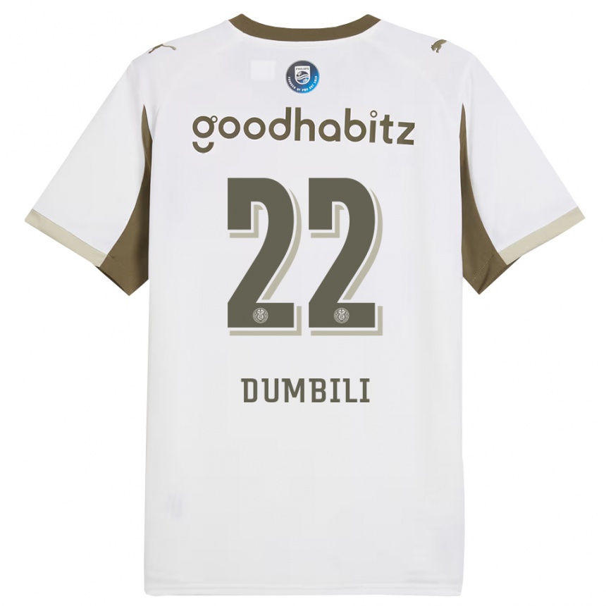נשים כדורגל Samuel Dumbili #22 לבן אפור ג'רזי קיט שלישי 2025/26