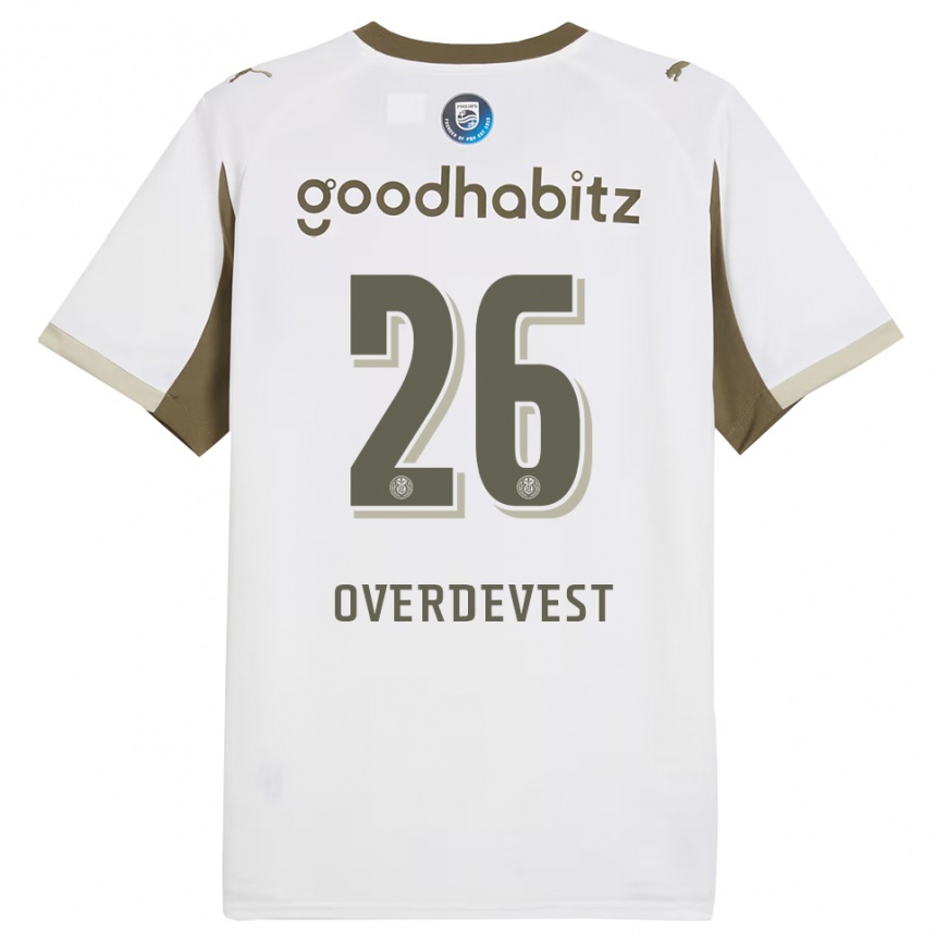 נשים כדורגל Marco Overdevest #26 לבן אפור ג'רזי קיט שלישי 2025/26