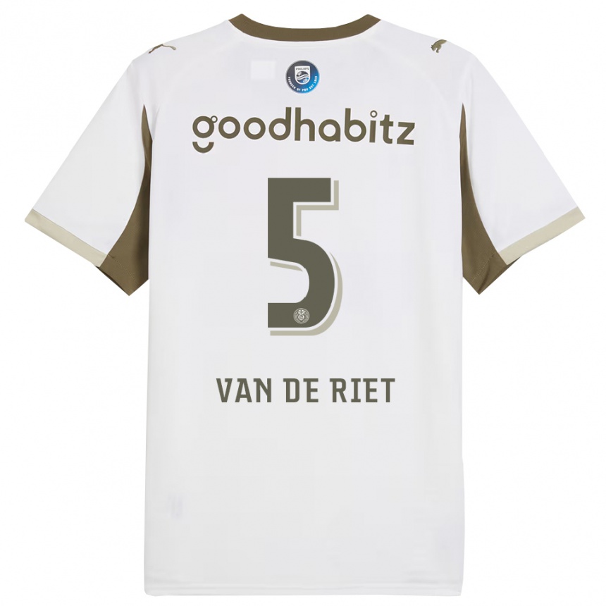 נשים כדורגל Raf Van De Riet #5 לבן אפור ג'רזי קיט שלישי 2025/26