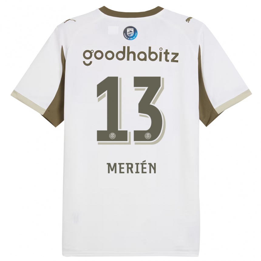 נשים כדורגל Fabian Merién #13 לבן אפור ג'רזי קיט שלישי 2025/26