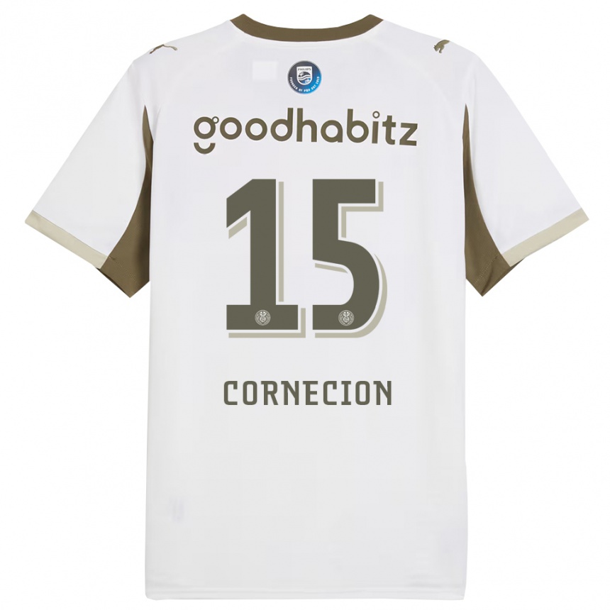 נשים כדורגל Shuryjano Cornecion #15 לבן אפור ג'רזי קיט שלישי 2025/26