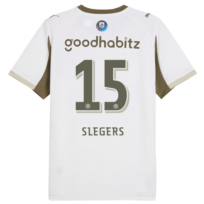 נשים כדורגל Kor Slegers #15 לבן אפור ג'רזי קיט שלישי 2025/26