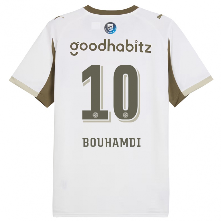 נשים כדורגל Amir Bouhamdi #10 לבן אפור ג'רזי קיט שלישי 2025/26