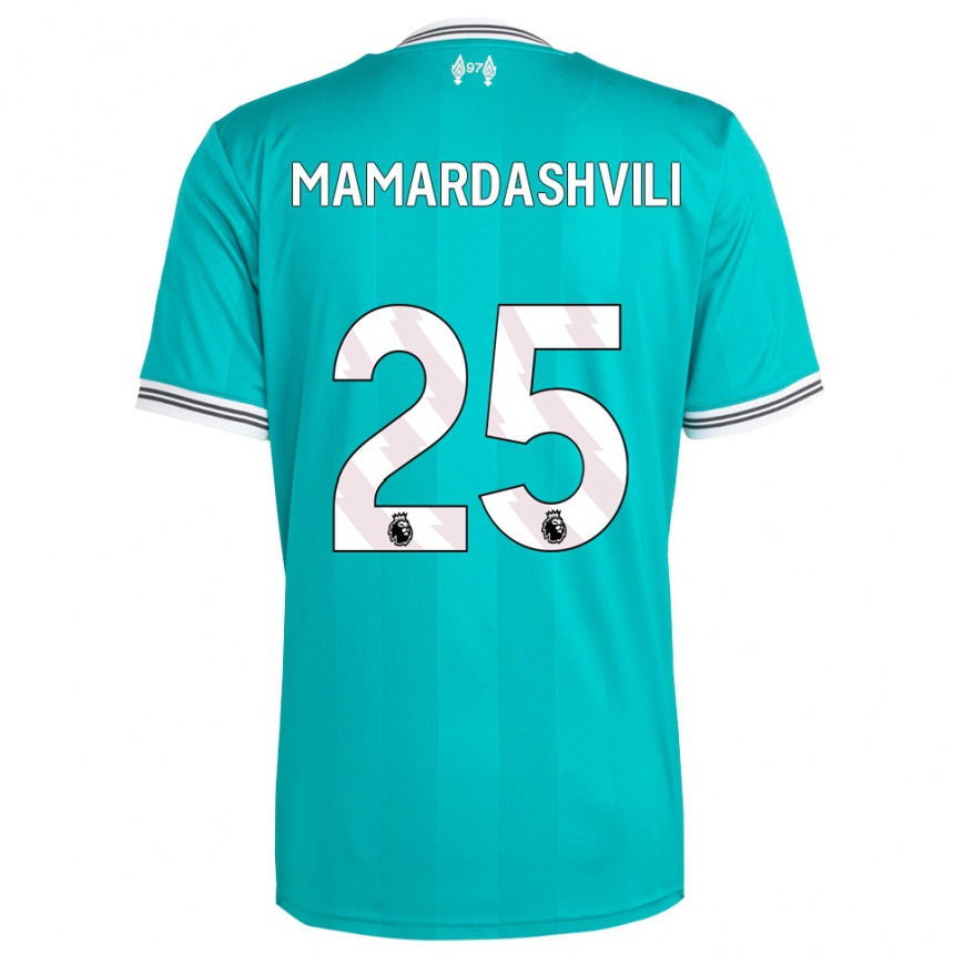 נשים כדורגל גיורגי ממרדשווילי #25 ירוק לבן ג'רזי קיט שלישי 2025/26