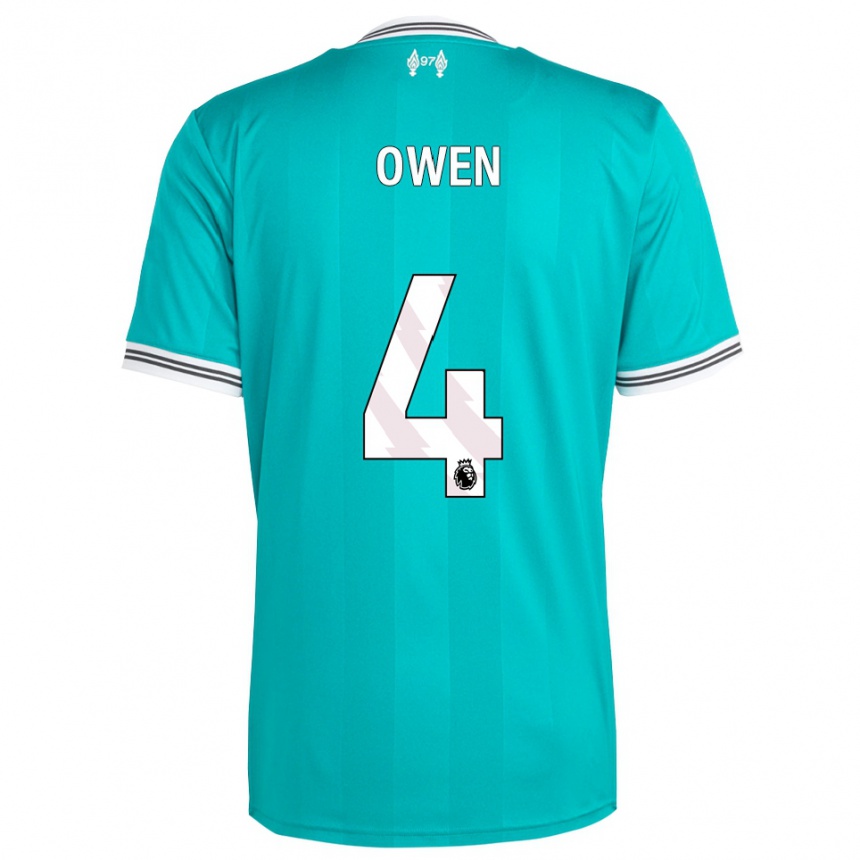 נשים כדורגל Harvey Owen #4 ירוק לבן ג'רזי קיט שלישי 2025/26