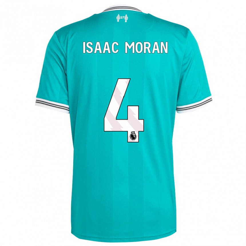 נשים כדורגל Isaac Moran #4 ירוק לבן ג'רזי קיט שלישי 2025/26