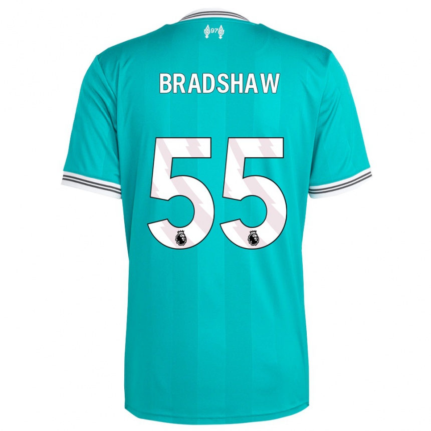נשים כדורגל Joe Bradshaw #55 ירוק לבן ג'רזי קיט שלישי 2025/26