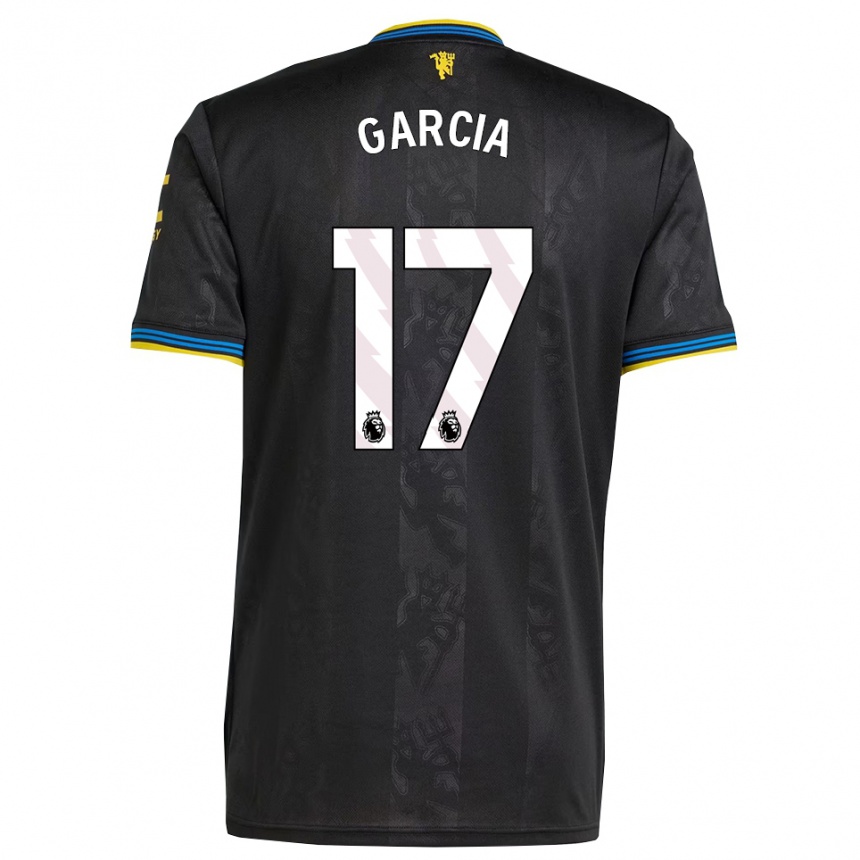 נשים כדורגל לוסיה גרסיה #17 שחור צהוב כחול ג'רזי קיט שלישי 2025/26