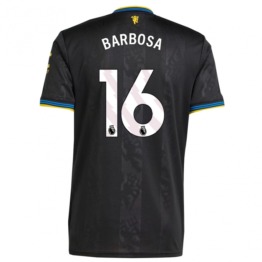 נשים כדורגל Neithan Barbosa #16 שחור צהוב כחול ג'רזי קיט שלישי 2025/26