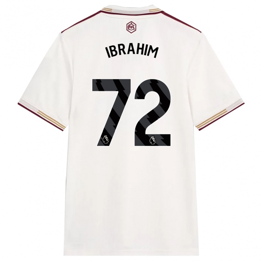 נשים כדורגל Ife Ibrahim #72 לבן מלוכלך בורדו ג'רזי קיט שלישי 2025/26