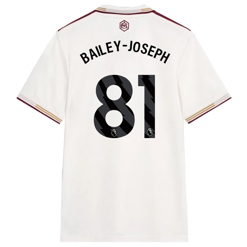 נשים כדורגל Brando Bailey-Joseph #81 לבן מלוכלך בורדו ג'רזי קיט שלישי 2025/26