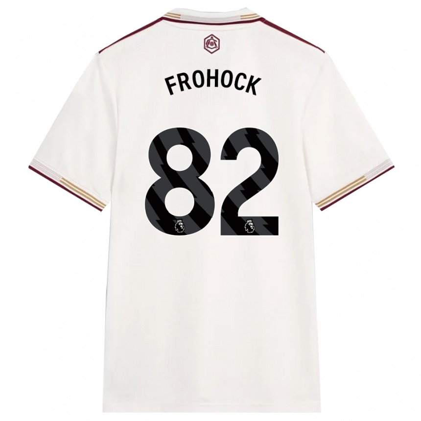 נשים כדורגל Marley Frohock #82 לבן מלוכלך בורדו ג'רזי קיט שלישי 2025/26