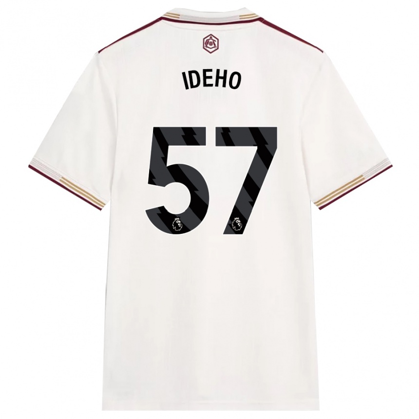 נשים כדורגל יואל אידהו #57 לבן מלוכלך בורדו ג'רזי קיט שלישי 2025/26