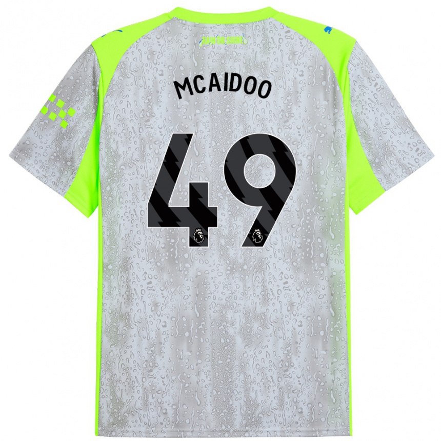 נשים כדורגל Ryan Mcaidoo #49 אפור צהוב ג'רזי קיט שלישי 2025/26