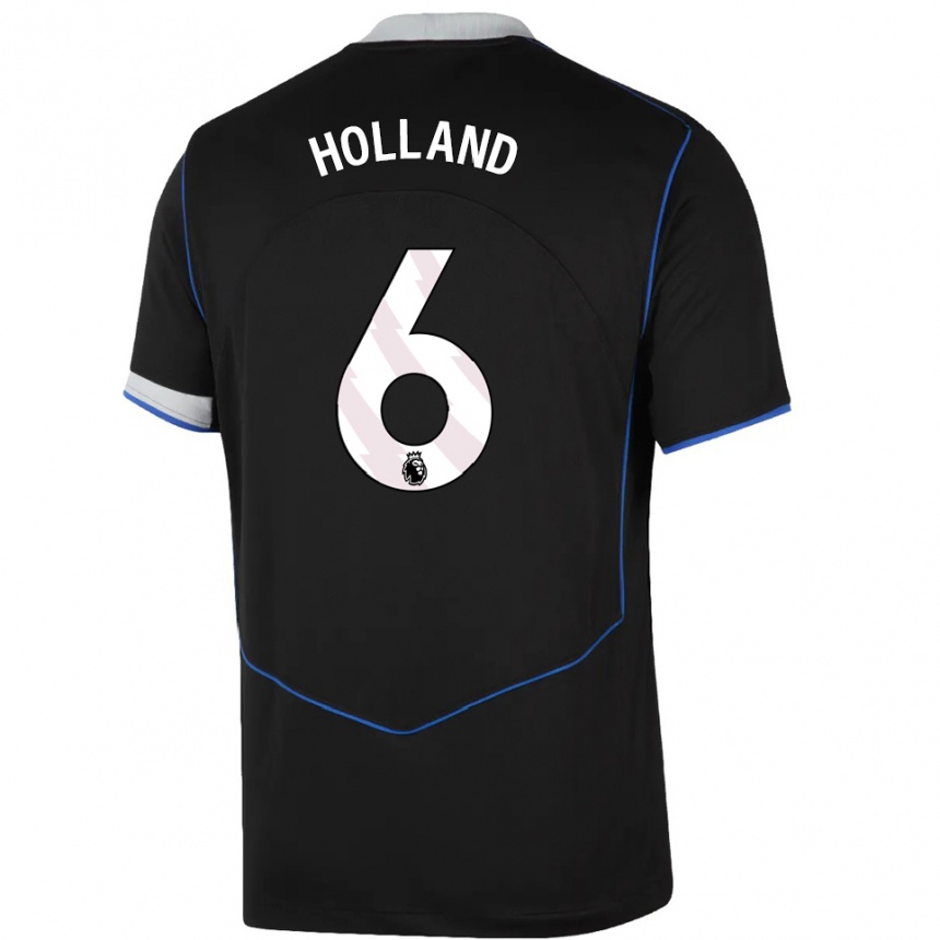 נשים כדורגל Charlie Holland #6 שחור כחול כסוף ג'רזי קיט שלישי 2025/26
