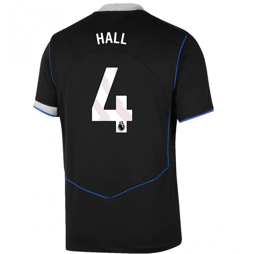 נשים כדורגל Jacob Hall #4 שחור כחול כסוף ג'רזי קיט שלישי 2025/26