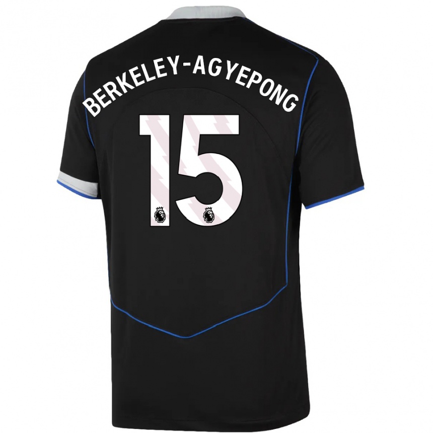 נשים כדורגל Jeremiah Berkeley-Agyepong #15 שחור כחול כסוף ג'רזי קיט שלישי 2025/26