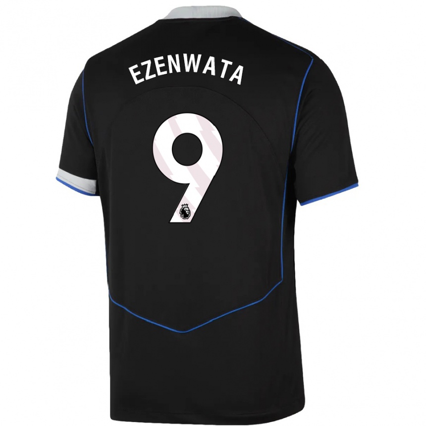 נשים כדורגל Chizaram Ezenwata #9 שחור כחול כסוף ג'רזי קיט שלישי 2025/26