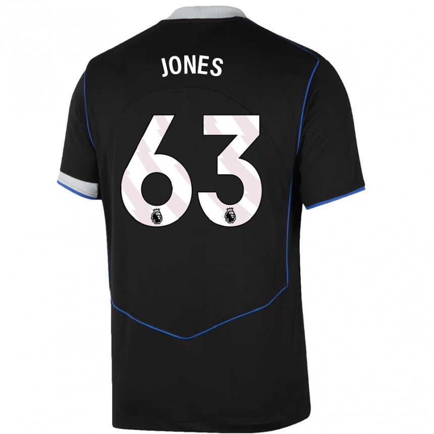 נשים כדורגל Vera Jones #63 שחור כחול כסוף ג'רזי קיט שלישי 2025/26