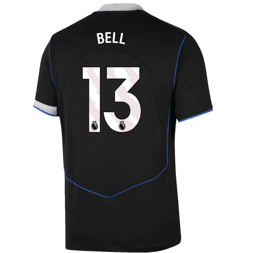 נשים כדורגל Toby Bell #13 שחור כחול כסוף ג'רזי קיט שלישי 2025/26