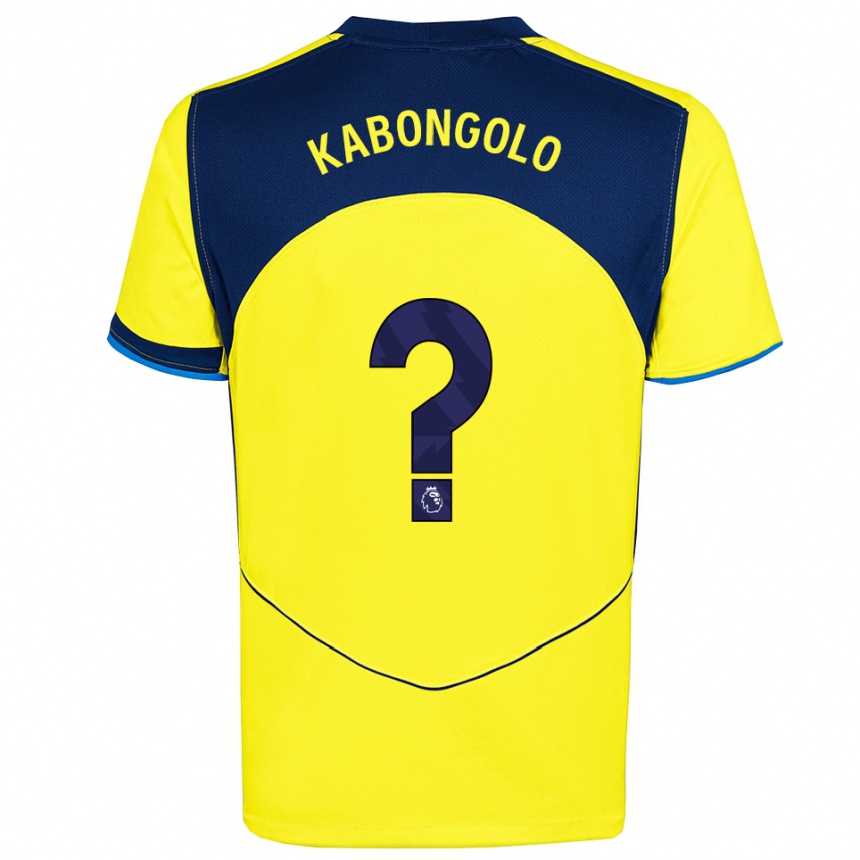 נשים כדורגל Melvyn Kabongolo #0 צהוב נייבי ג'רזי קיט שלישי 2025/26