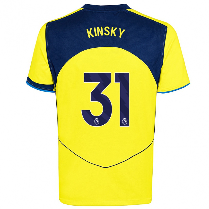 נשים כדורגל אנטונין קינסקי #31 צהוב נייבי ג'רזי קיט שלישי 2025/26