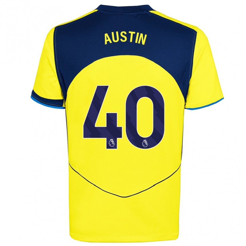 נשים כדורגל ברנדון אוסטין #40 צהוב נייבי ג'רזי קיט שלישי 2025/26