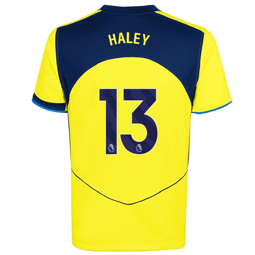 נשים כדורגל Micah Haley #13 צהוב נייבי ג'רזי קיט שלישי 2025/26