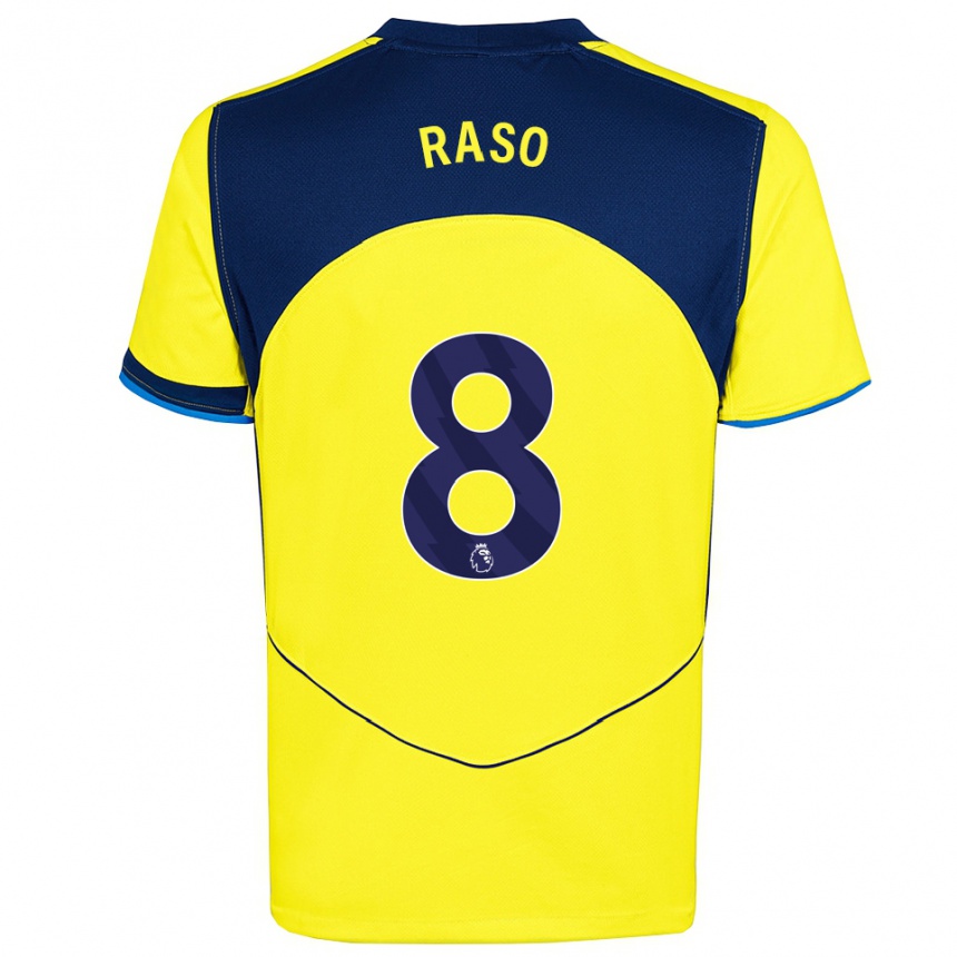 נשים כדורגל היילי ראסו #8 צהוב נייבי ג'רזי קיט שלישי 2025/26