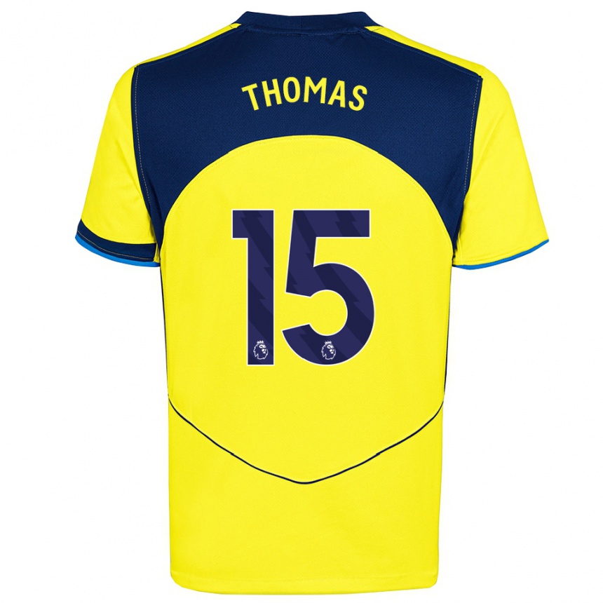 נשים כדורגל Cameron Thomas #15 צהוב נייבי ג'רזי קיט שלישי 2025/26