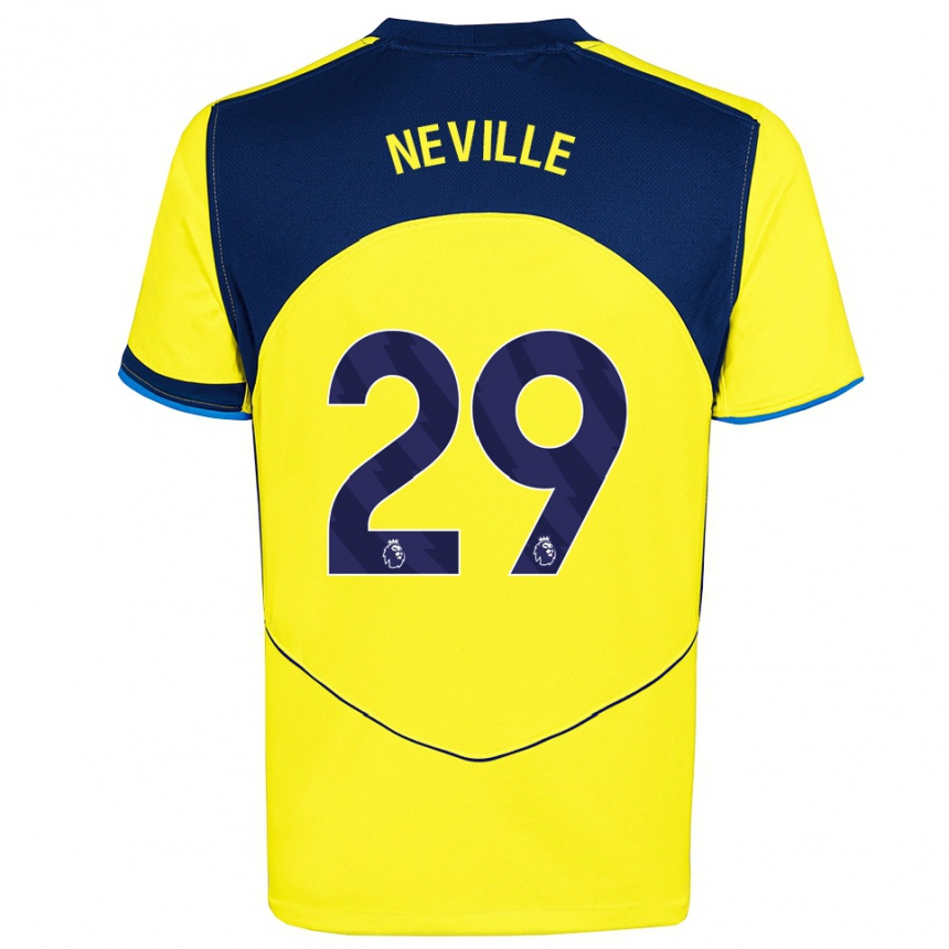 נשים כדורגל אשלי נוויל #29 צהוב נייבי ג'רזי קיט שלישי 2025/26