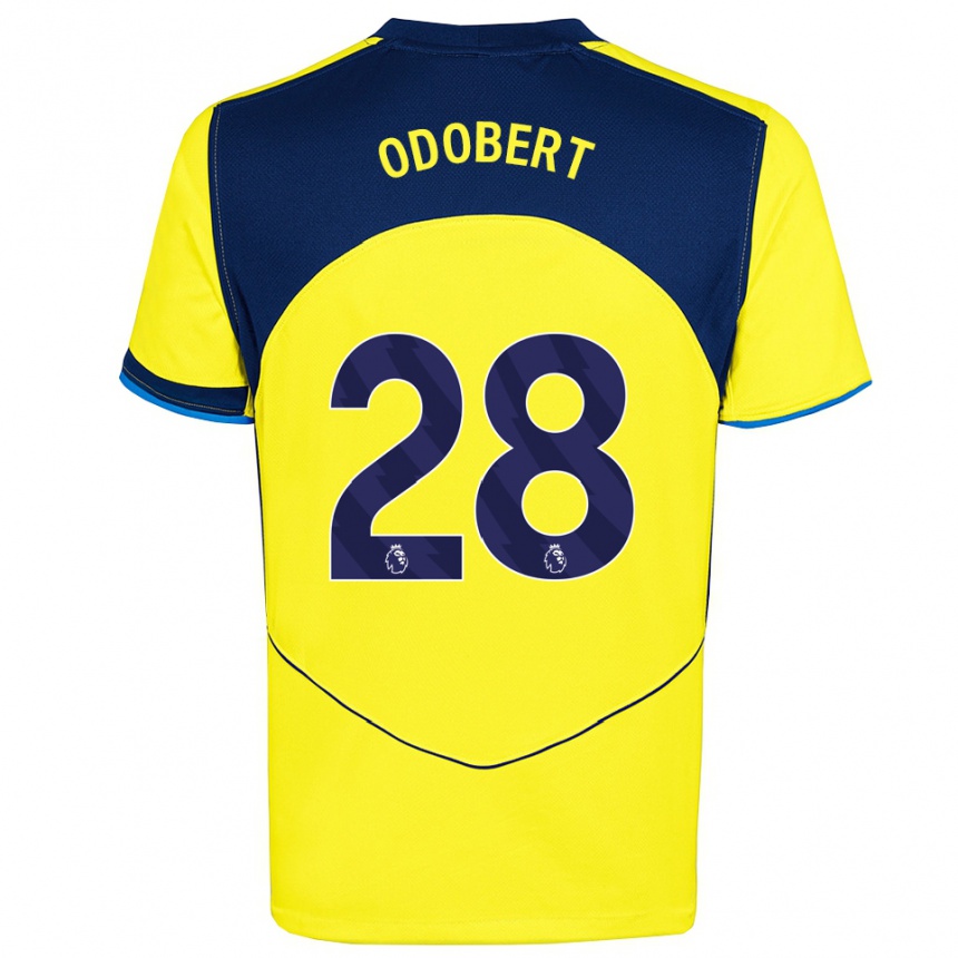 נשים כדורגל וילסון אודובר #28 צהוב נייבי ג'רזי קיט שלישי 2025/26