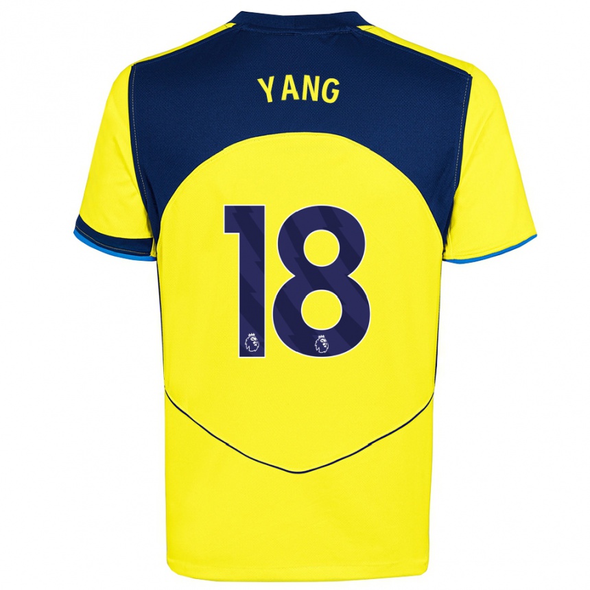 נשים כדורגל יאנג מין-הייוק #18 צהוב נייבי ג'רזי קיט שלישי 2025/26
