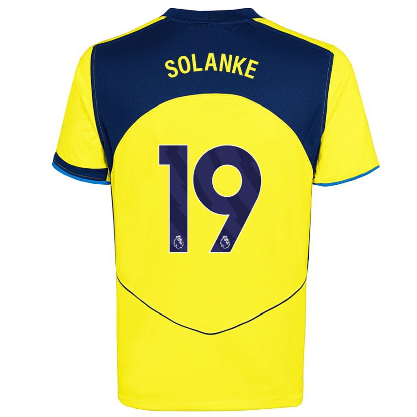 נשים כדורגל דומיניק סולאנקה #19 צהוב נייבי ג'רזי קיט שלישי 2025/26