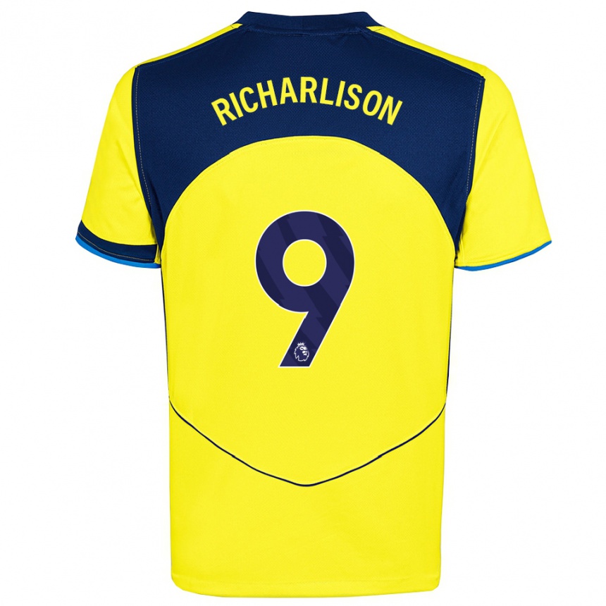 נשים כדורגל רישרליסון #9 צהוב נייבי ג'רזי קיט שלישי 2025/26