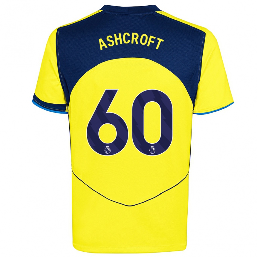 נשים כדורגל טיירל אשקרופט #60 צהוב נייבי ג'רזי קיט שלישי 2025/26