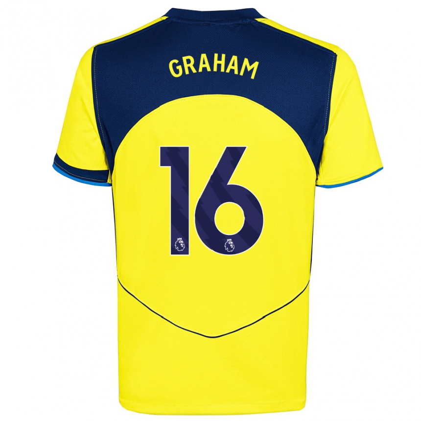 נשים כדורגל קיט גראהם #16 צהוב נייבי ג'רזי קיט שלישי 2025/26