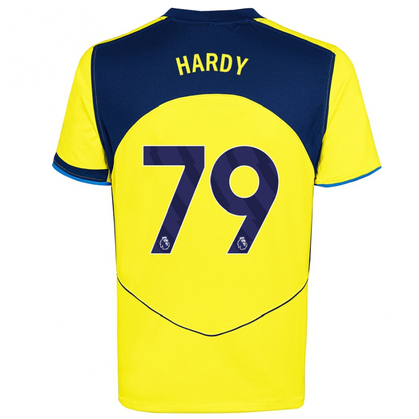 נשים כדורגל Malachi Hardy #79 צהוב נייבי ג'רזי קיט שלישי 2025/26