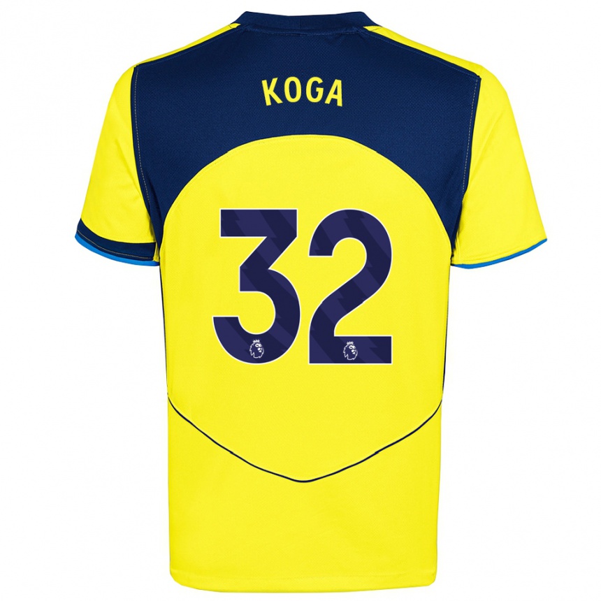 נשים כדורגל טוקו קוגה #32 צהוב נייבי ג'רזי קיט שלישי 2025/26