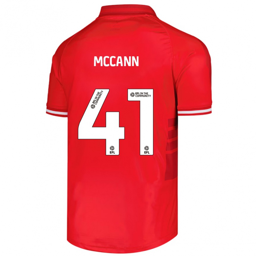 ילדים כדורגל ביילי מק׳קאן #41 אדום לבן ג'רזי ביתית 2025/26