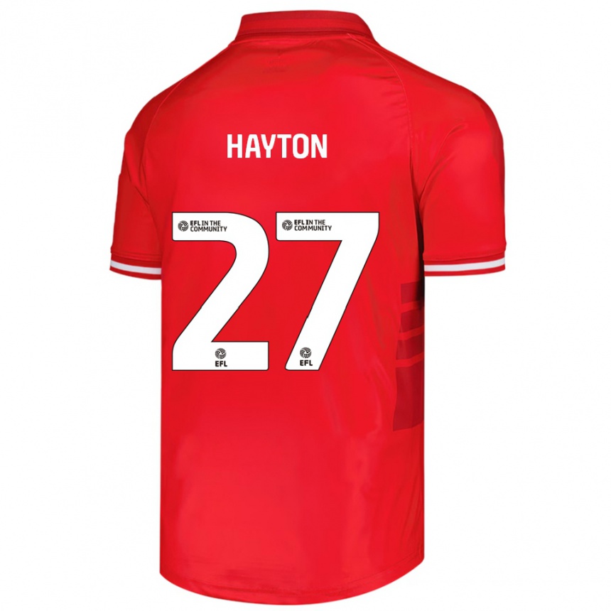 ילדים כדורגל אדם הייטון #27 אדום לבן ג'רזי ביתית 2025/26