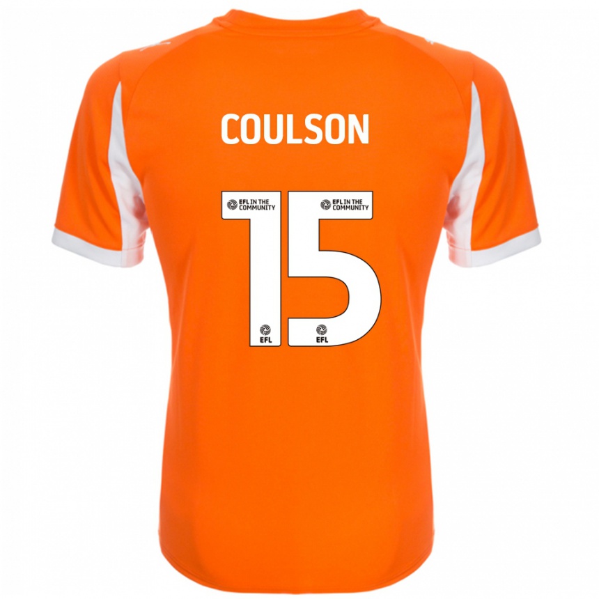 ילדים כדורגל היידן קולסון #15 כתום לבן ג'רזי ביתית 2025/26