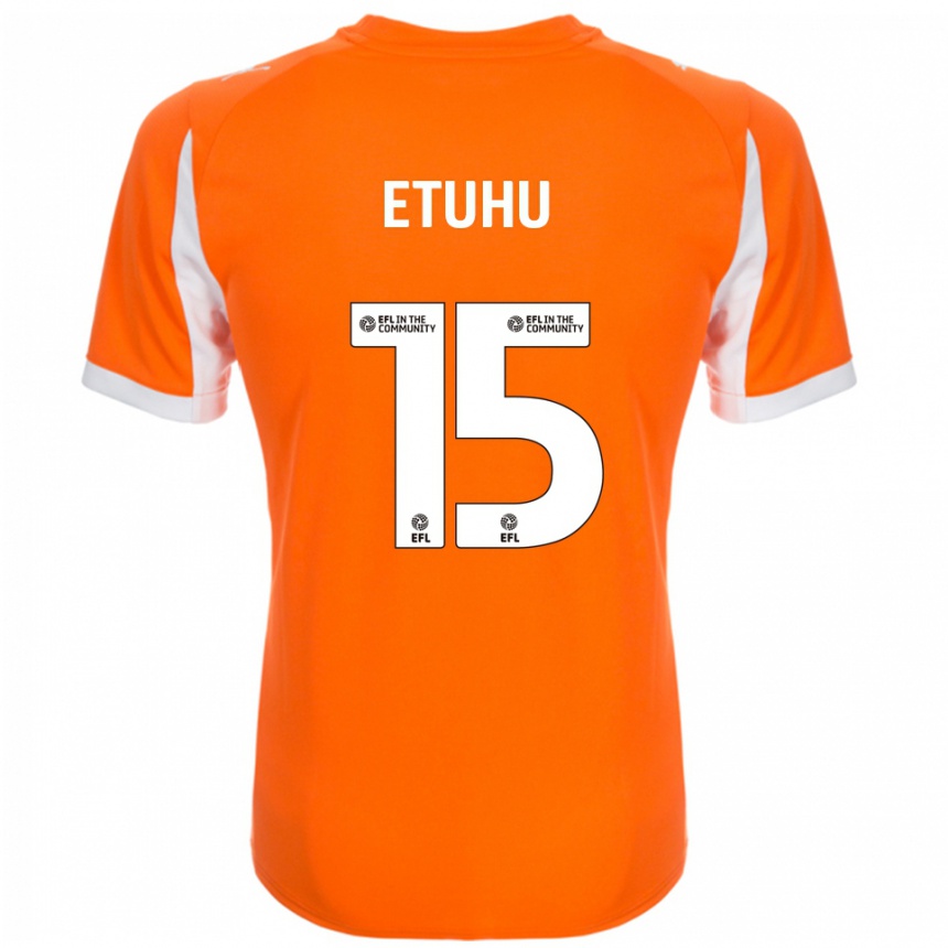 ילדים כדורגל Zaccai Etuhu #15 כתום לבן ג'רזי ביתית 2025/26