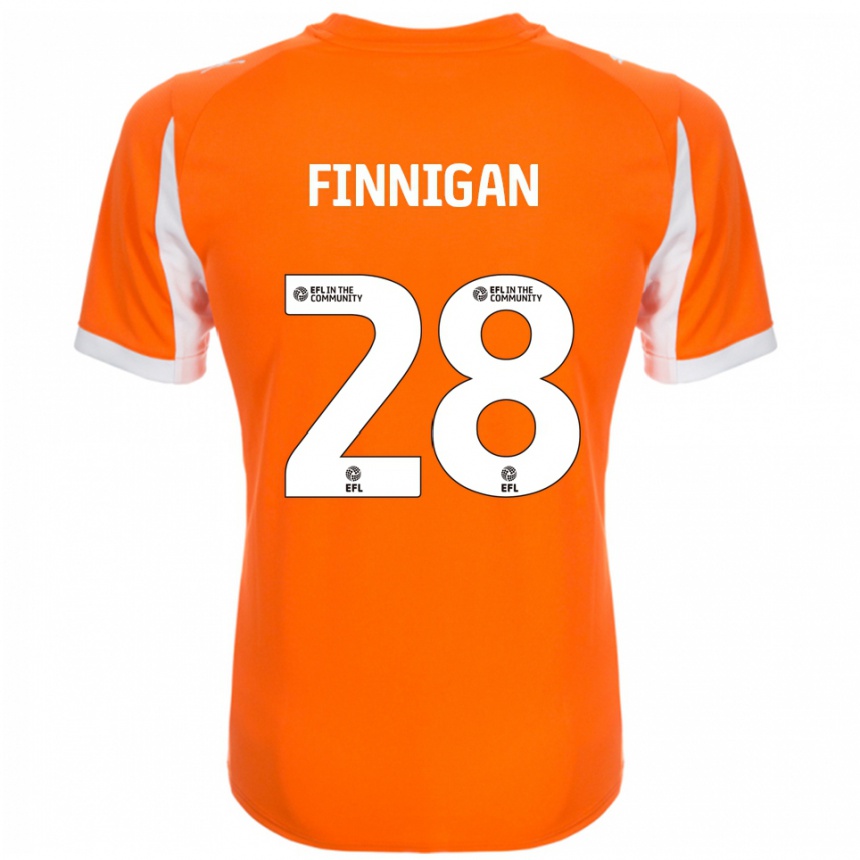 ילדים כדורגל ריאן פיניגן #28 כתום לבן ג'רזי ביתית 2025/26